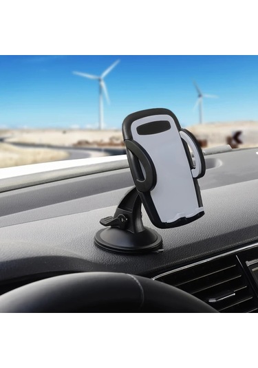 Primepickings Siyah Yapışkanlı Güçlü Emişli Duda Araç Için Akıllı Telefon Tutucu
