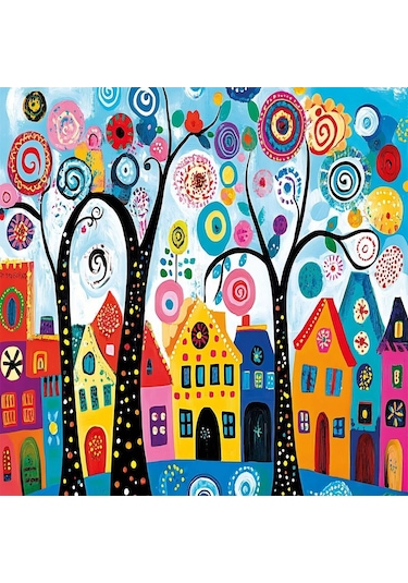 20085 Puzzle 500 Candy Tree Town