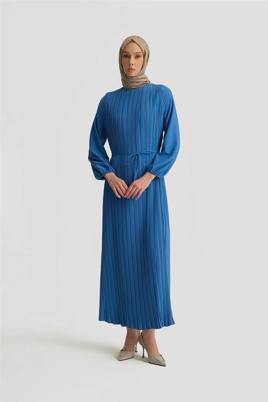 Armine Elbise Ortd9435-1 Bebe Mavisi Mavi