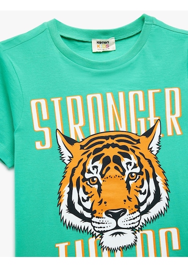 Koton Yeşil Erkek Çocuk T-shirt 5skb10050tk Yeşil