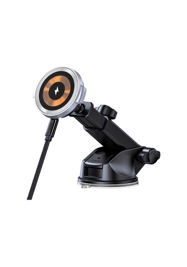 Phixi Force M20 15w Hızlı Şarj Kablosuz Araç Şarj Cihazı Tutucu, Manyetik Katlanabilir Telefon Tutucu