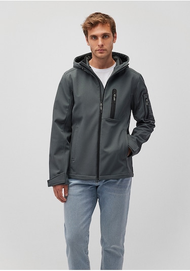 Mavi - Kapüşonlu Yeşil Ceket 0110264-71598 Yeşil