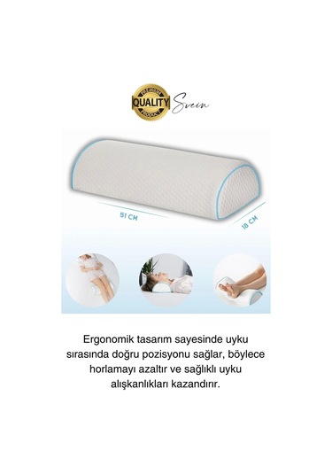 Konforlu Ergonomik Nefes Alabilen Hipoalerjenik Visco Ortopedik Horlama Uyku Yastığı Boyun Diğer