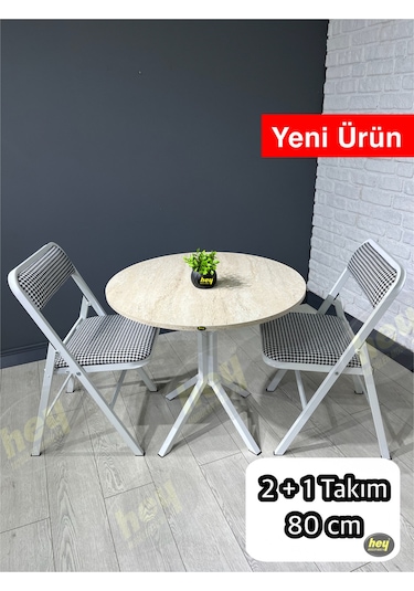 Aras 2 Kişilik Yuvarlak Mutfak Yemek Masası Takımı 2+1 Traverten Kazayağı 80 Cm Traverten-kazayağı Aras 2 Kişilik Yuvarlak Mutfak Yemek Masası Takımı 2+1 Traverten Kazayağı 80 Cm Traverten-kazayağı