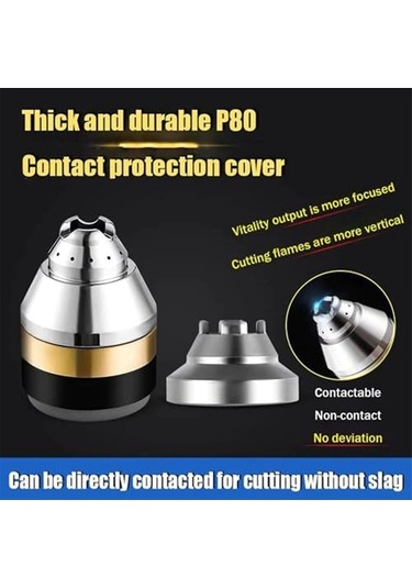 Ulzyvf Plazma P80 Nozulu Koruyucu Kılıfı Kılıf, Kesme Elektrot Adet 3 Ld