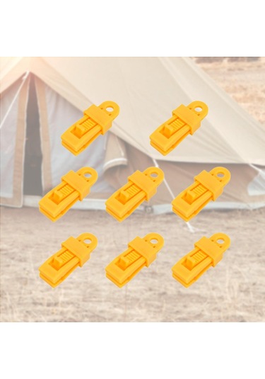 Homyl 8 Adet Branda Klipsleri Askıları Kelepçeleri Sarı Sarı