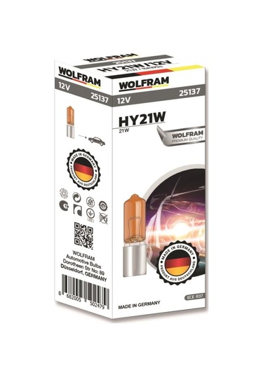 2 Adet Wolfram Hy21w H21 12 Volt Park Ampulü Turuncu Amber