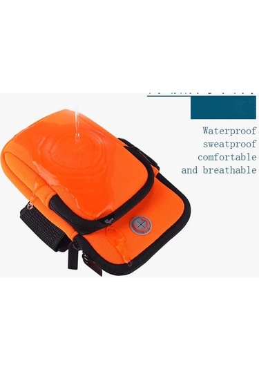 Turuncu Açık Spor Çanta Kol Çantası Kol Bandı Cep Telefonları Tuşları Spor Salonu Tarzı Koşu Tutucu Çanta Koşu Spor Salonu