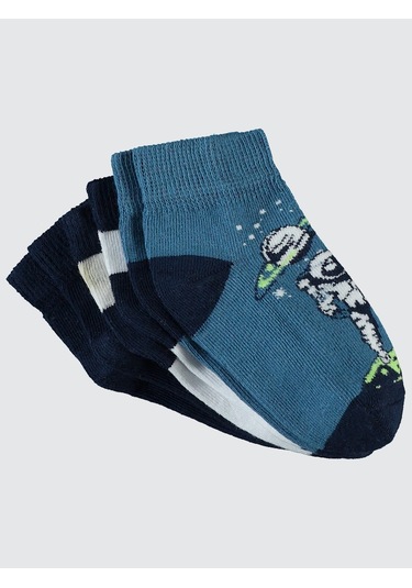 Civil Boys Erkek Çocuk 3'lü Patik Çorap 2-12 Yaş Beyaz Beyaz