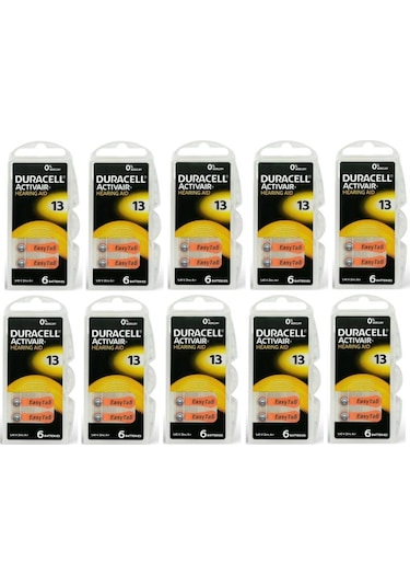 Duracell Activair 13 Numara PR48 İşitme Cihazı Pili 6'lı 10 Paket