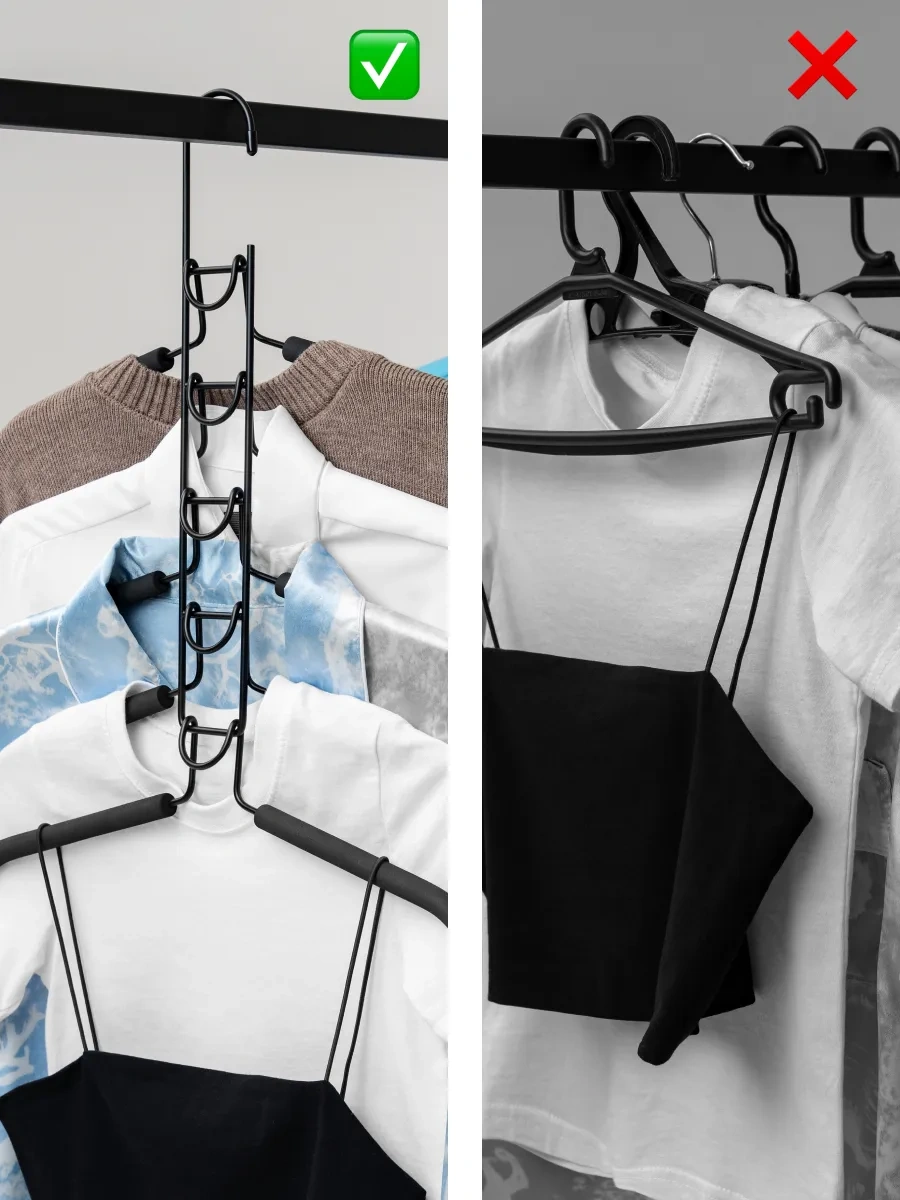 S&g Home Dönüştürülebilir Çok Seviyeli 5'i 1 Arada Elbise Askısı 163688497 Siyah