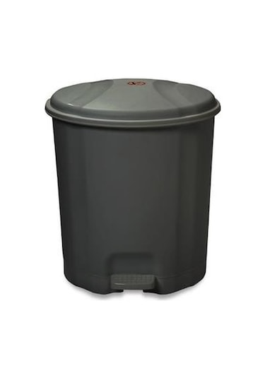 Motek Elit Pedallı Plastik Çöp Kovası İç Kovalı 6 Lt Antrasit Siy