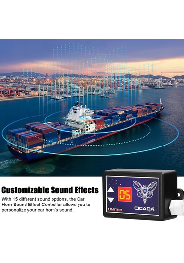 Samdoo 15 Ses Efektli Dijital Gösterge Araç Kornası Kontrol Cihazı - 12-24v Uyumlu