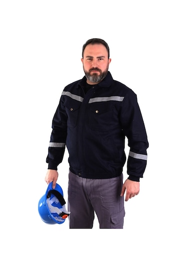 Eser - 7-7 Gabardin Astarsız Mont Reflektörlü - Lacivert