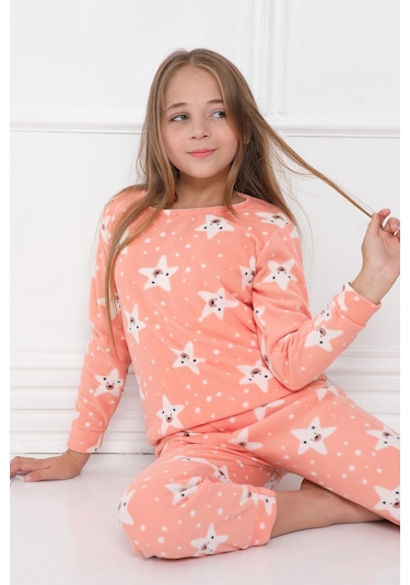 Fames Pijama Kişlik Çocuk Polar Pijama Takim SOMON