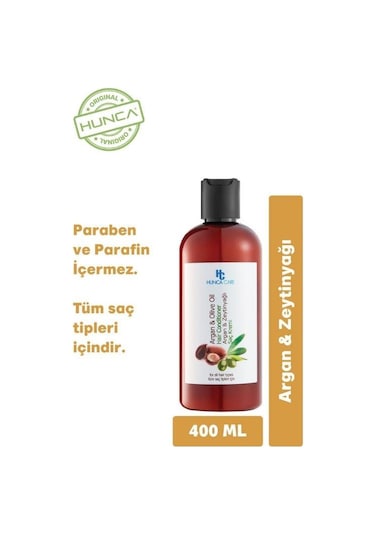 Hunca Care Argan & Zeytinyağlı Saç Bakım Kremi 400 ML