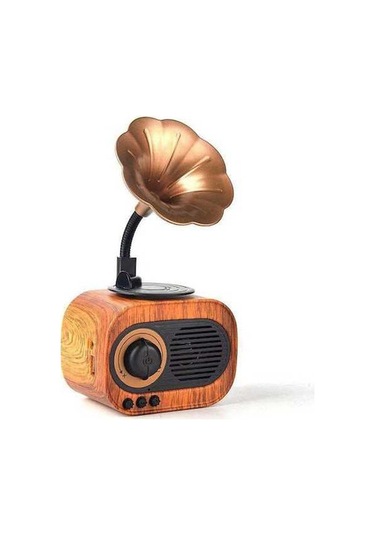 Flybuy Retro Stil Kablosuz Bluetooth Hoparlör, 5w Ahşap Dış Mekan Ses Sistemi