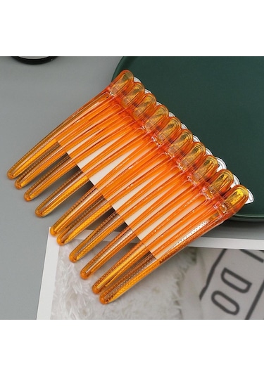 Suntek 10 Adet Kuaför Salonu Kesit Klipleri Kelepçeleri Turuncu Turuncu