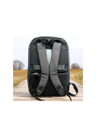 Laptop Gözlü Ve Körüklü İnce Tasarım Sırt Çantası Baggaj S24133 Siyah