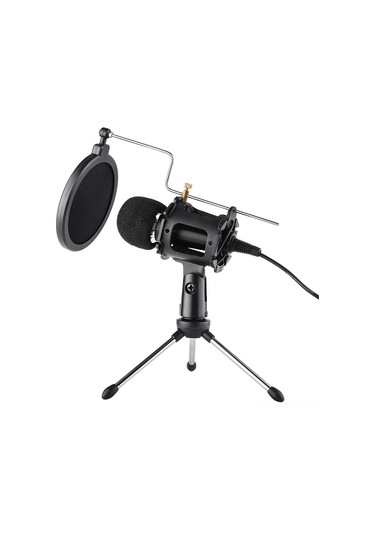 Reedark F8 Profesyonel Kondenser Mikrofon Seti - Tripod, Şok Emici Ve Rüzgar Koruma İle