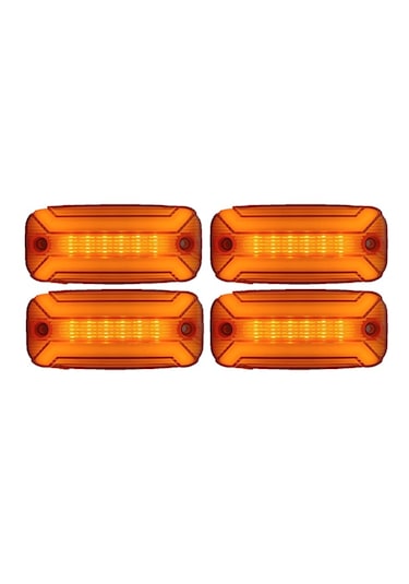 4 Adet Neon Ledli Yan Dorse Kasa Lambası 12-24 Volt Melek Kanadı