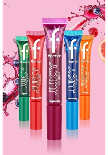 Flormar Juicy Doğal Renk Veren Meyve Aromalı Nemlendirici Dudak Parlatıcısı 001 Raspberry