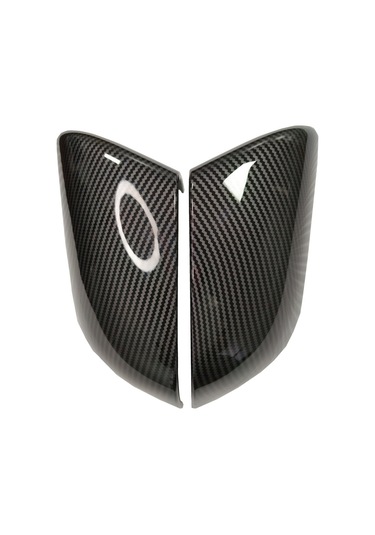 Xiaaokeji Tesla Model 3 Y İçin Araba Arka Ayna Kapağı Kapağı Karbon Fiber Desen