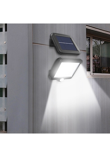 Mufunye Güneş Enerjili Dış Mekan Sensörlü Işık - Su Geçirmez, 108cob, Bölünmüş Sistem, 3 Mod, 6-12 Saat Aydınlatma - Bahçe, Garaj Duvar Lambası