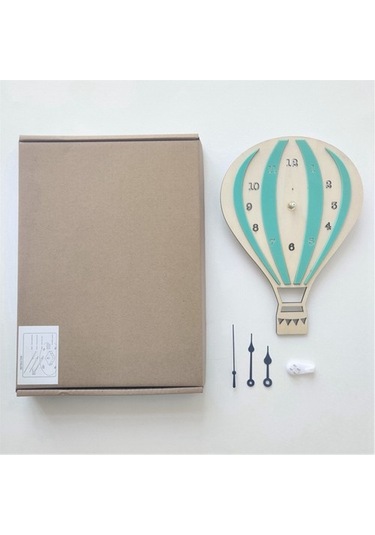 Goldenqian Ev Ofis Için Sıcak Hava Balonu Şekilli Sessiz Duvar Saati, Gri 0azj3n Gri