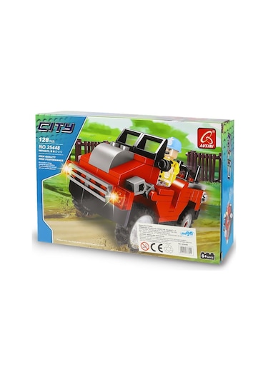Ausini City Kırmızı Jeep 128 Parça
