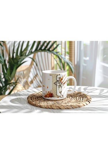 I Harfi Pembe Kareli Kalpli Göz Emojili Kupa Bardak Eğlenceli Kareli Tasarım Kahve Çay Kupası Beyaz