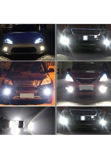 Maiyame 10 Adet H8/h9/h11/h16 Cob Led Ampul 100w 6000k 1100lm 12-24v 360 Aydınlatma Günlük Sürücü Işığı Bulb Plug & Play 50000 Saat Ömür