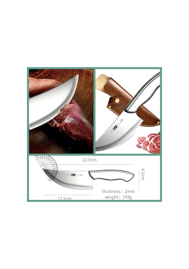 Omeniv 22.5cm Şef Bıçağı Kılıflı Et Balık Salata Outdoor