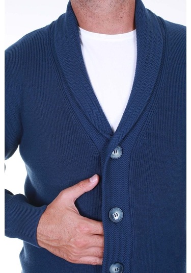 San&Fa Düğmeli Regular Fit Erkek Hırka