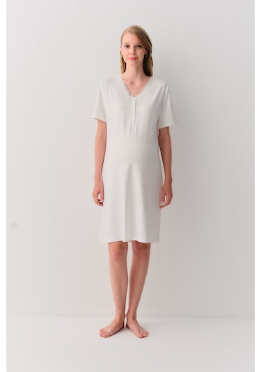 Suwen Pure Hamile Lohusa Gecelik Sh26211613l036 Ekru