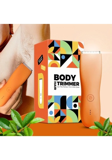 Dashanshop Orange Elektronik Vücut Tıraş Makinesi Erkek Kadın Şarjlı Hassas Tüy Kesme Aleti
