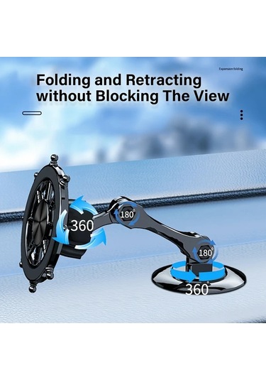 Dashanshop Siyah Manyetik Araç Telefon Tutucu 360 Derece Dönebilir Güçlü Mıknatıs