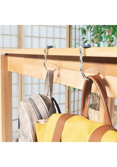 2x Çanta Kancası 9 4.5cm, Mavi - Katlanabilir Metal Çanta Kancası - Masa Veya Yazı Masası İçin Çanta Tutucu - Çanta Ve Küçük Nesneleri Asmak İçin Askı Çok Renkli