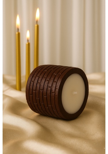 Dekoratif Kokulu Mum Home Kahverengi