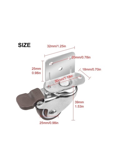 Mobilya İçin 4x Tekerlek - 25 Mm Frenli Küçük Döner Tekerlekler One-wellngs Diğer