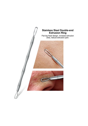 Vkemall Siyah Nokta Temizleme Seti: Paslanmaz Çelik, Çeşitli Renklerde Çanta, 2 Veya 3 Parça Seçenekli