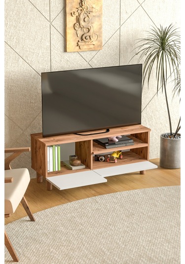 Bohem Tv Ünitesi 105 Cm Mdf Kapak Ceviz - Beyaz
