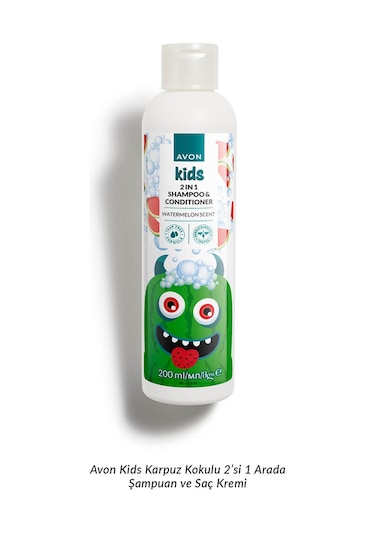 Avon Kids 2'si 1 Arada Karpuz Kokulu Çocuk Saç Kremi Ve Şampuanı 3 x 200 ML