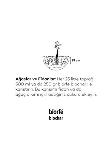 Biorfe Biochar Biyokömür Tarım Kömürü 5 Kg Bıochar5