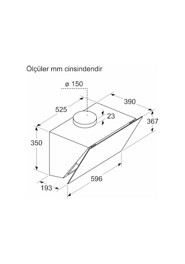 Siemens LC67KPJ20T 60 CM Duvar Tipi Davlumbaz