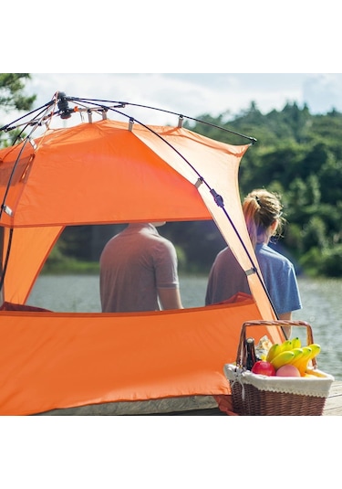 Quickup A1 Otomatik Plaj Çadırı Turuncu