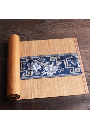 Suntek Doğal Bambu Çay Masa Koşucu Tablemat Dekor Kungfu Çay