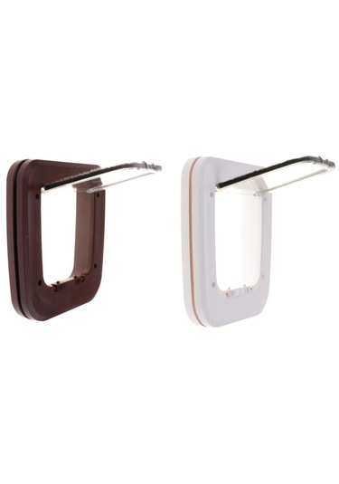 Homyl Abs Pet Kedi Küçük Köpek Manyetik Kilit Flap Beyaz