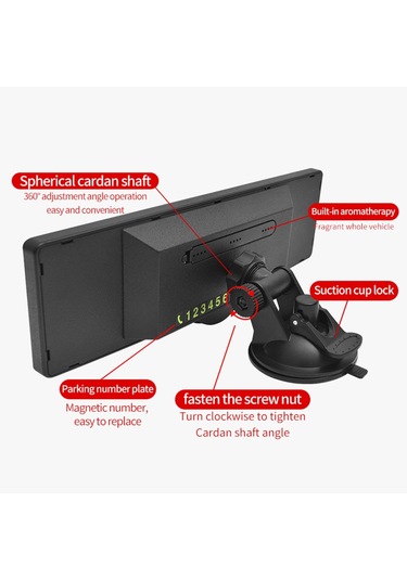 Mavi Dikiz Aynası Vantuz Dikiz Aynası Geniş Açı Gizli Aromaterapi 360 Derece Ayar Açısı