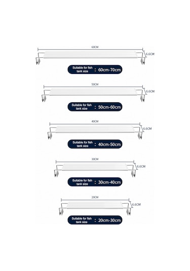Skycity 50cm Led Akvaryum Işığı, Renk Ve Parlaklık Ayarlanabilir, Otomatik Sulama, Algae Ve Bitki Büyümesi İçin Uygun, Dc5v 6w, Pp Malzeme, 2 Metre Kablolu, 50-60cm Akvaryumlar İçin Beyaz